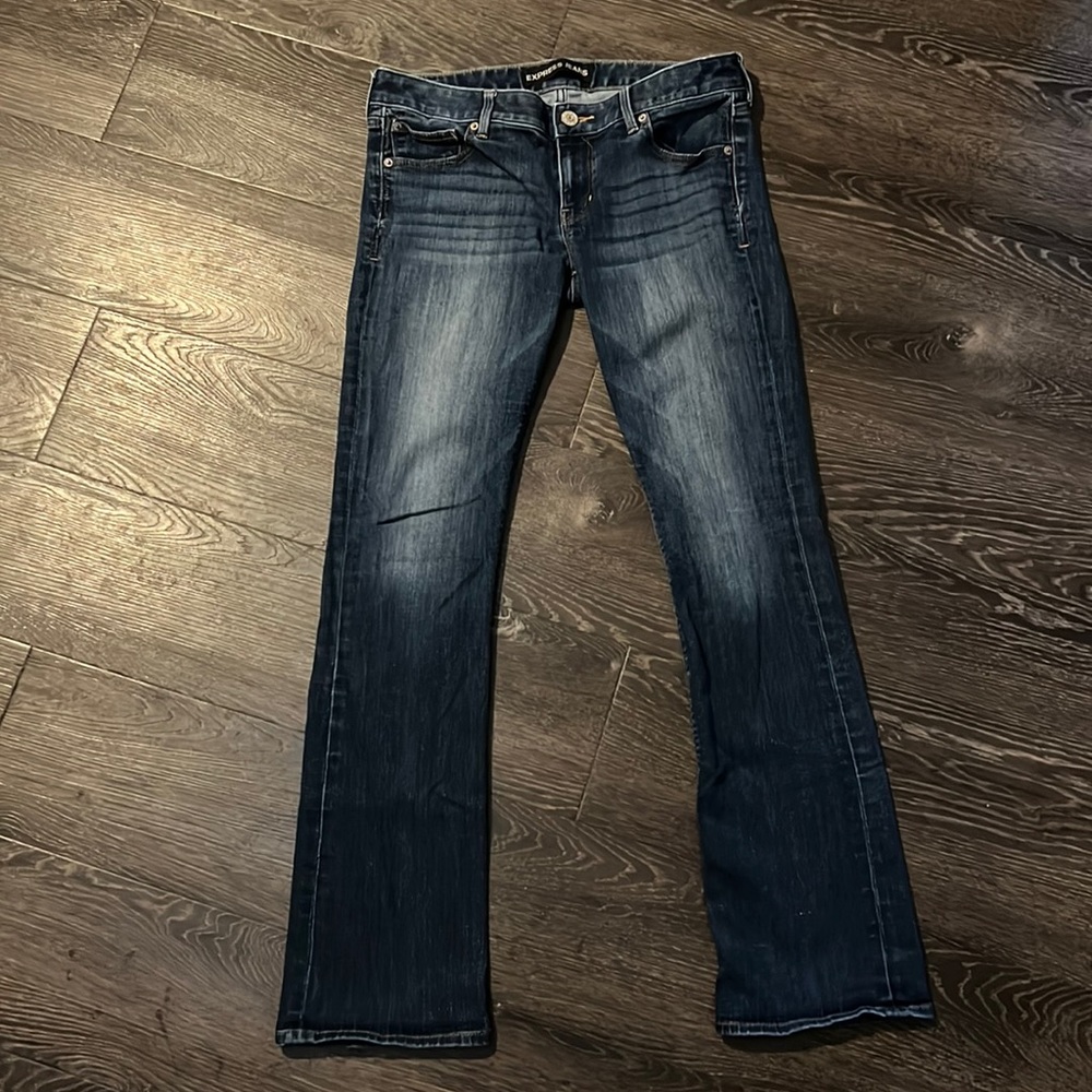 Express denim bootcut jeans. Size 8.
